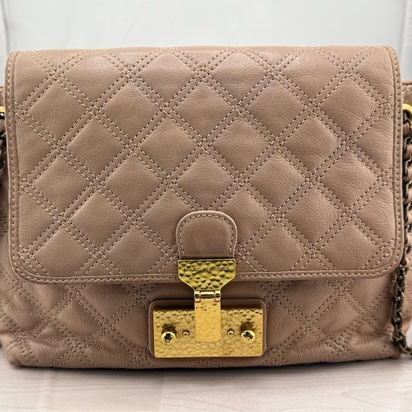 Marc Jacobs Pink and Gold Quilted Shoulder Bag - Picture 1 of 10